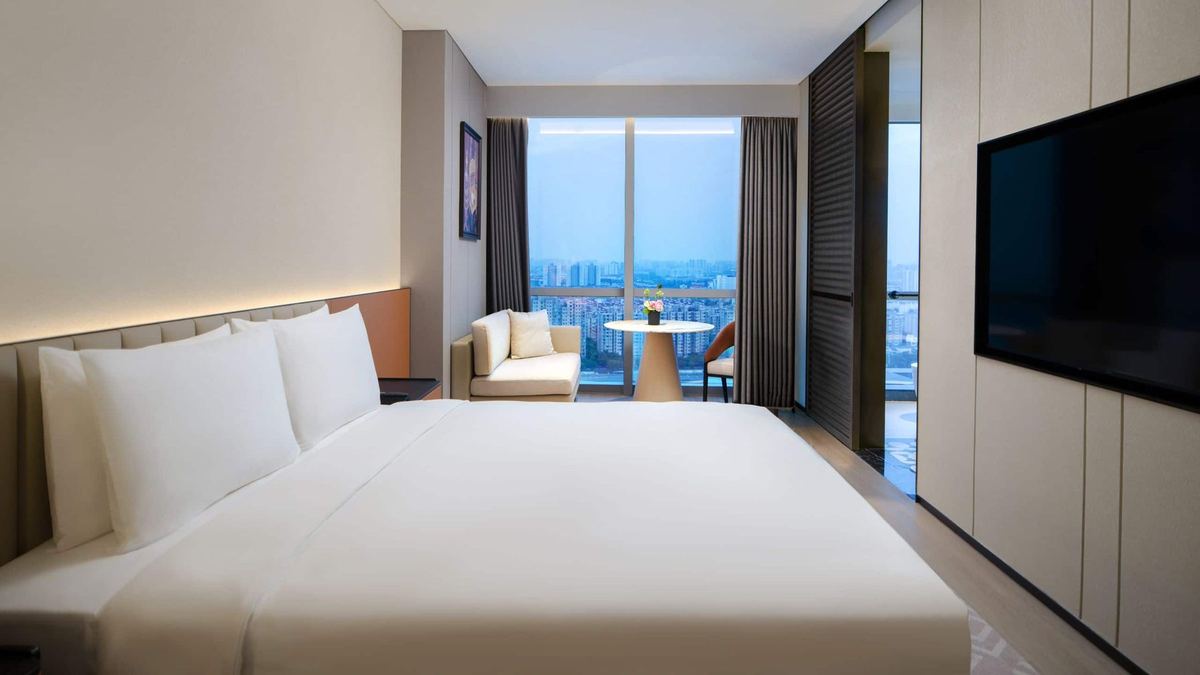 Contemporary hotel room